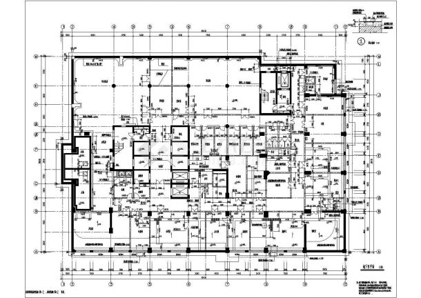 某大型医院门诊楼建筑结构工程项目平面立面电梯雨棚CAD施工图设计图纸-图一