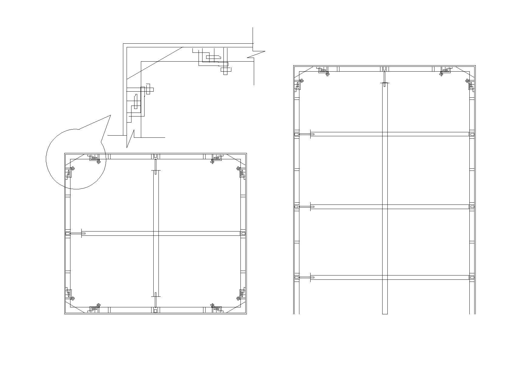 3.3.34门窗采用定型组装式钢模板示意图