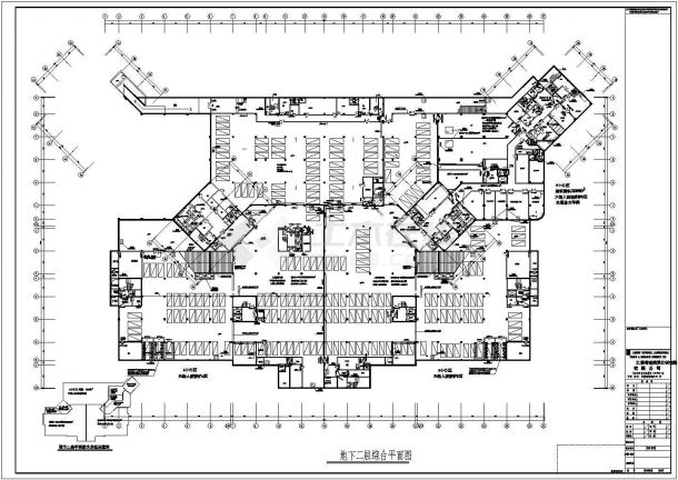 南京同仁医院负2层到5层合并综合平面图设计图纸-图一