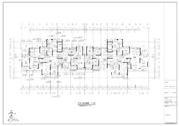 盛世皇庭31层1-3高层住宅建筑设计施工图-图一