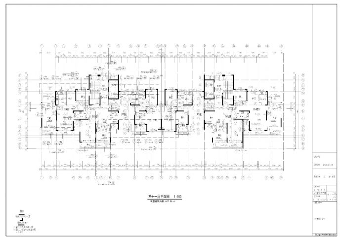 盛世皇庭31层1-3高层住宅建筑设计施工图_图1