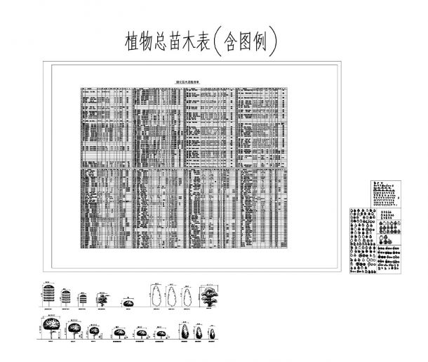 苗木表图例说明CAD图-图一