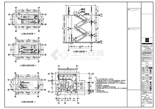 1号楼物管楼梯及卫生间大样图-图二