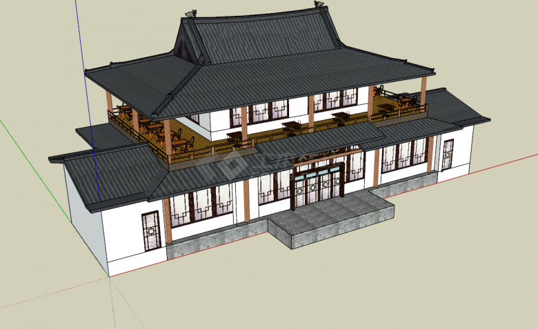 现代文都主题餐厅3Usu模型设计-图二