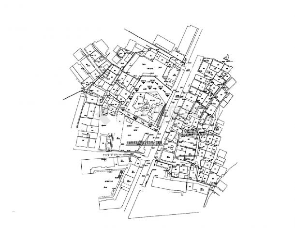 云鼎星座现状径流关系及竖向高程图-图一