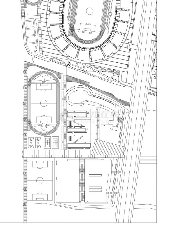  Design Drawing of Large Gymnasium in a City - Figure 1