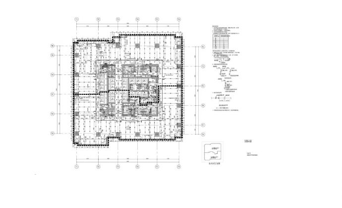 办公楼三十三层自动喷淋平面图_图1