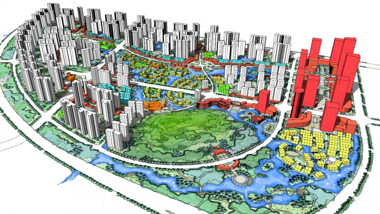 绿色城市设计规划su模型-图二