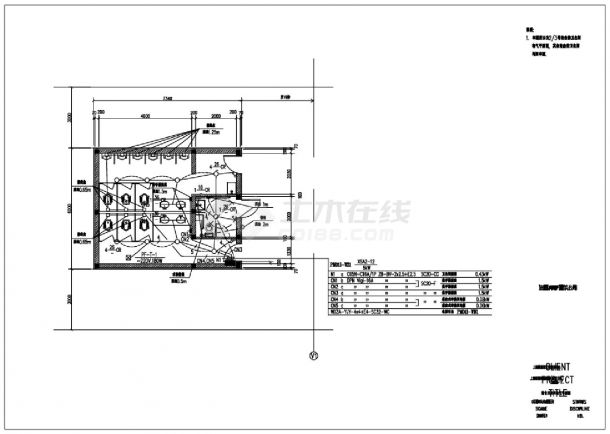 主站屋站台卫生间电气平面CAD图.dwg-图一