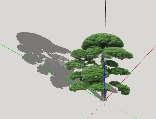 蓬松矮小细致造型树su模型-图二