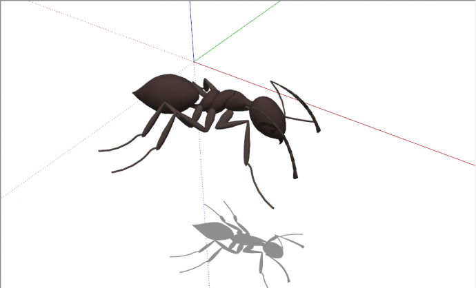 现代精致逼真动物蚂蚁su模型_图1