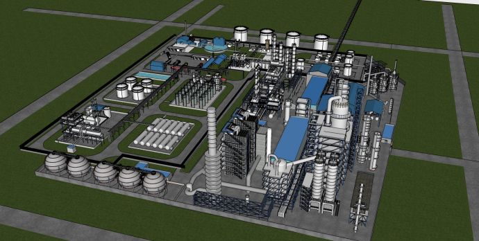 工业设备厂房建筑su模型_图1