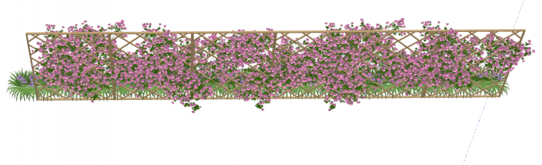 现代花类攀爬植物su模型-图二