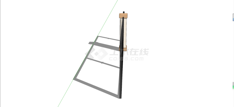 欧式雕花栏杆铁艺门su模型-图一