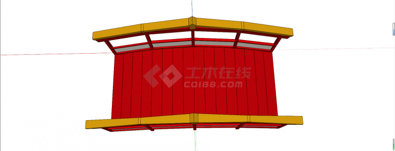 新中式抛物线下承式拱桥su模型-图二