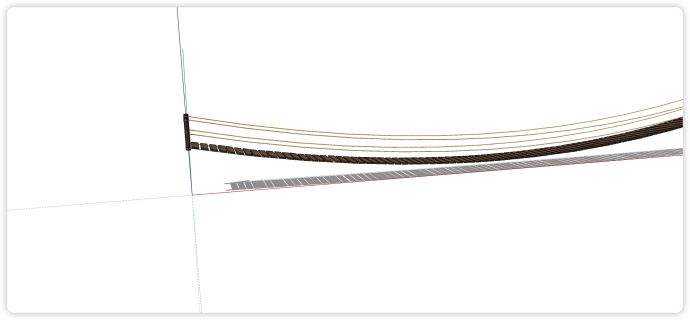 单人模板排列吊桥su模型_图1