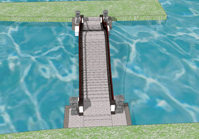 户外公园设施景观拱桥su模型_图1