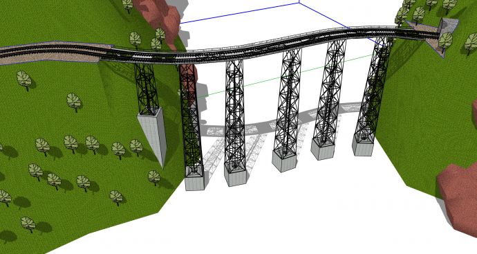 环山谷铁路高架桥su模型_图1