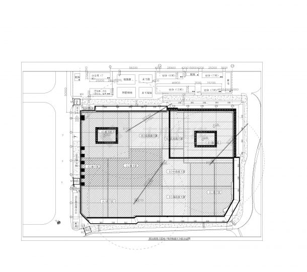 科技大厦施工现场平面布置图-图二