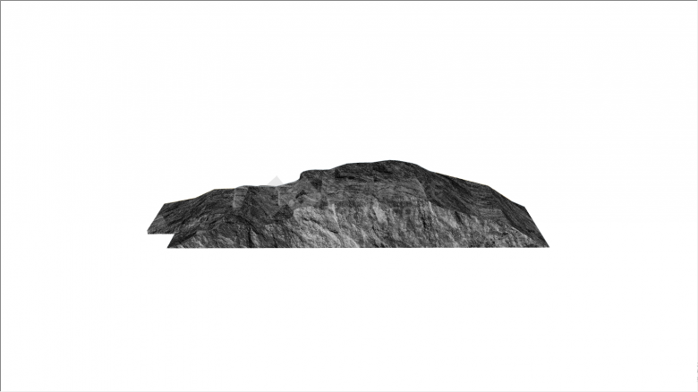 黑色底色带灰色花纹的条石置石景石su模型-图一