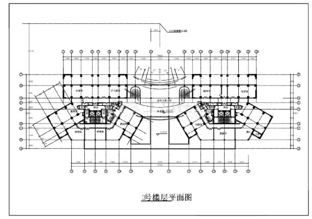 某3号商业综合楼设计图-图一