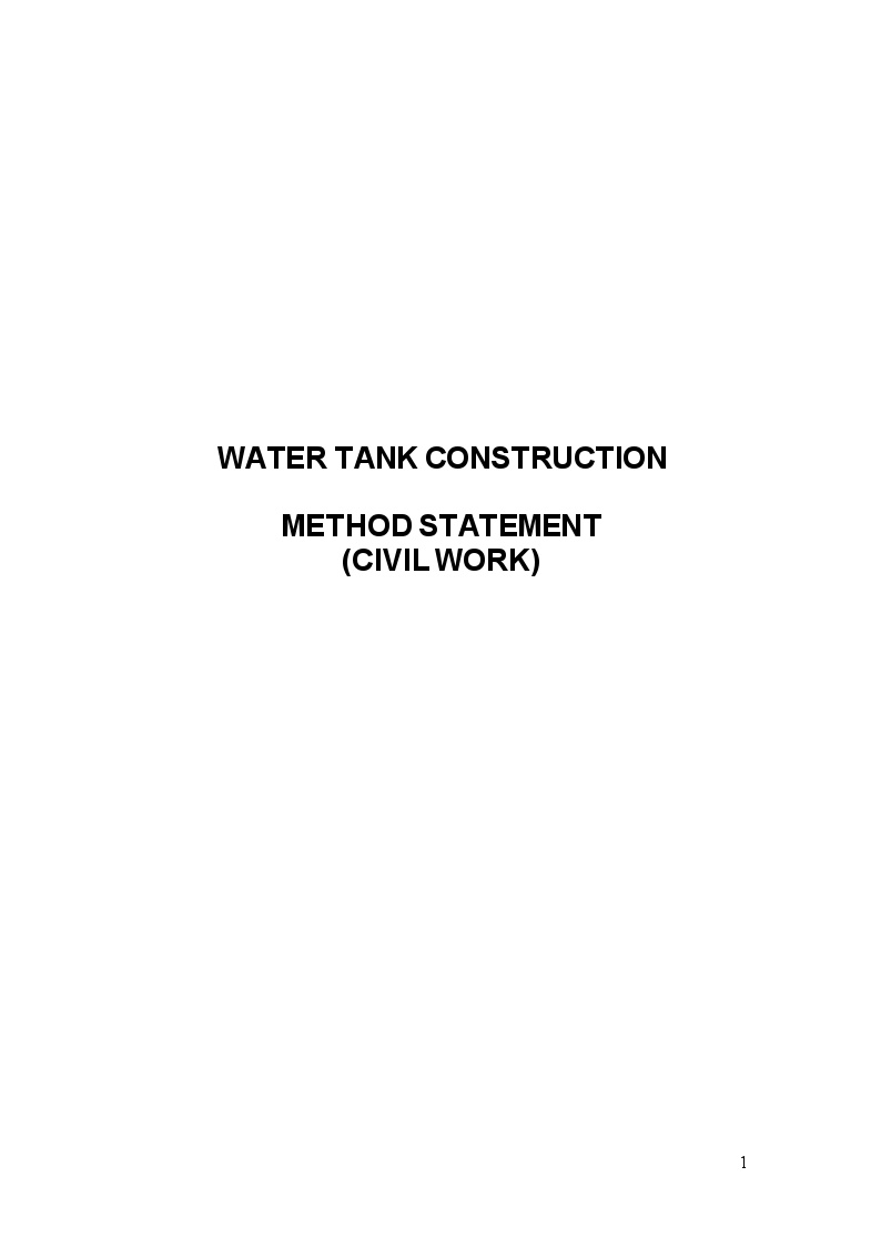 某水池土建工程施工方案（英文）