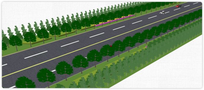 开封市道路公路绿化带su模型_图1