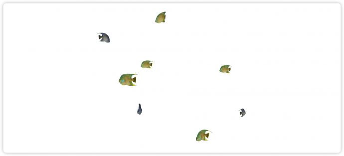 尖尖刺水族馆鱼类动物组合su模型_图1