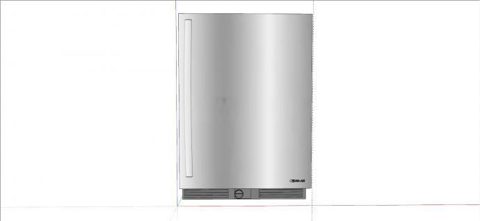 立式冷柜单开门冰箱su模型_图1
