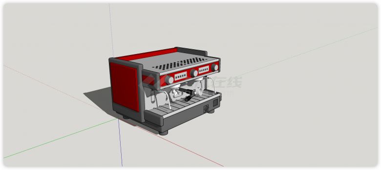 独立式咖啡机厨房电器su模型-图二