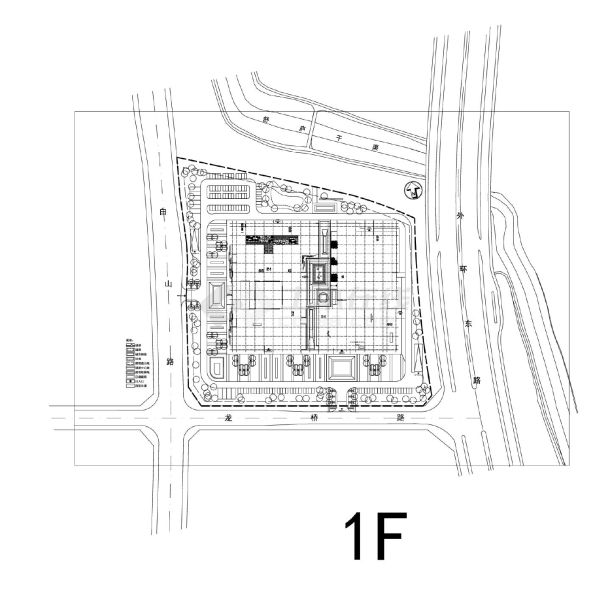 庐江县档案馆与博物馆道路平面图-图二