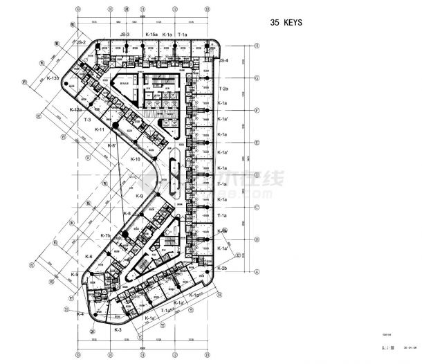 天津萬麗泰達酒店5～8F.02CAD图.dwg-图二