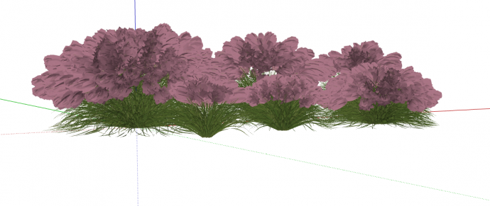 景区公园法式花球植物su模型_图1