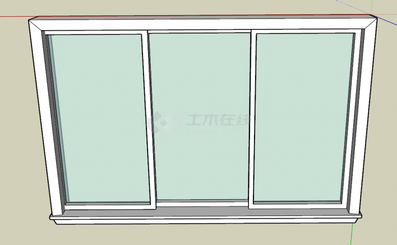 现代多层小区窗台窗户su模型-图一