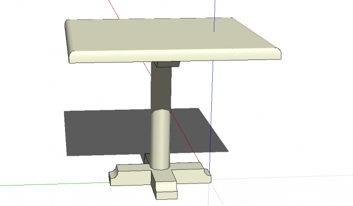 现代风格木质创意方桌子su模型_图1