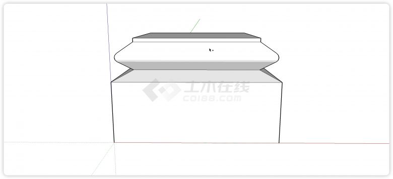 欧式简约罗马柱柱墩su模型-图二