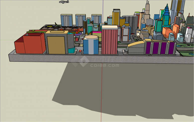 极简现代风格城市设计SU模型-图二