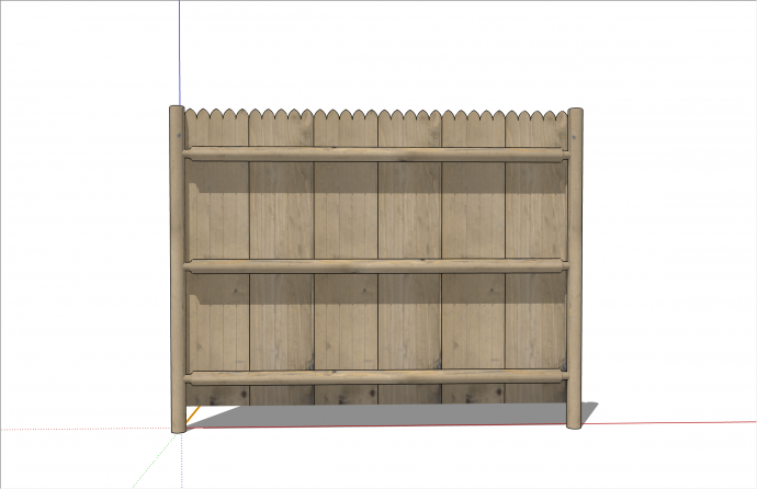 现代木板拼接篱笆栅栏SU模型_图1