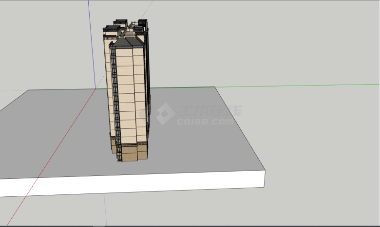 现代简约小型住宅建筑su模型-图一