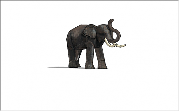 现代大象造型公区装饰品su模型_图1