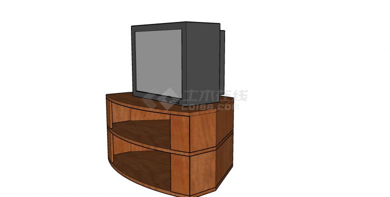 小型方形电视柜电视机TVsu模型-图二
