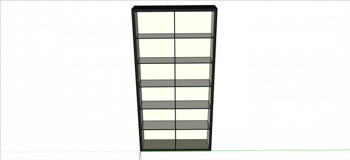 中式木质方形柜子灯su模型_图1