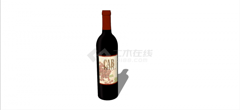 标签葡萄酒生活用品su模型-图二