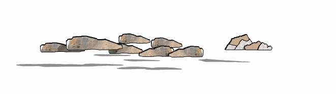 斑纹低矮假山置石 su模型-图二