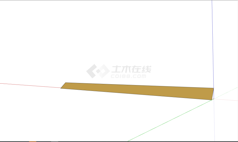 黄色长型简约平板灯su模型-图二