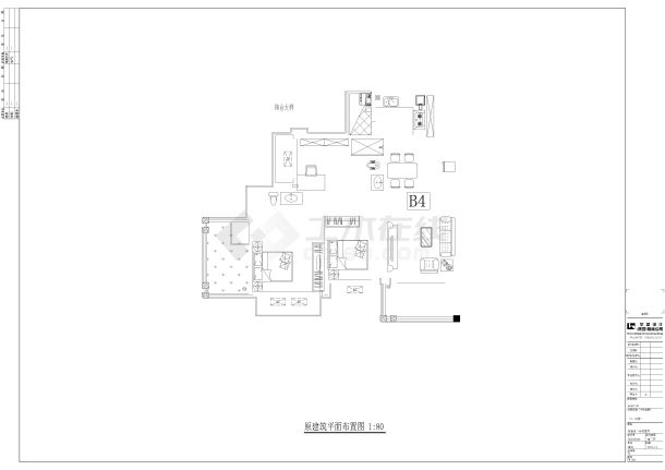 住宅装修设计施工图-02户型1-图一