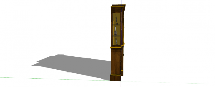 中式复古木质装饰柜su模型_图1
