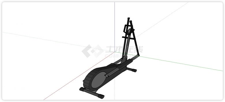 椭圆机运动健身器械su模型-图二