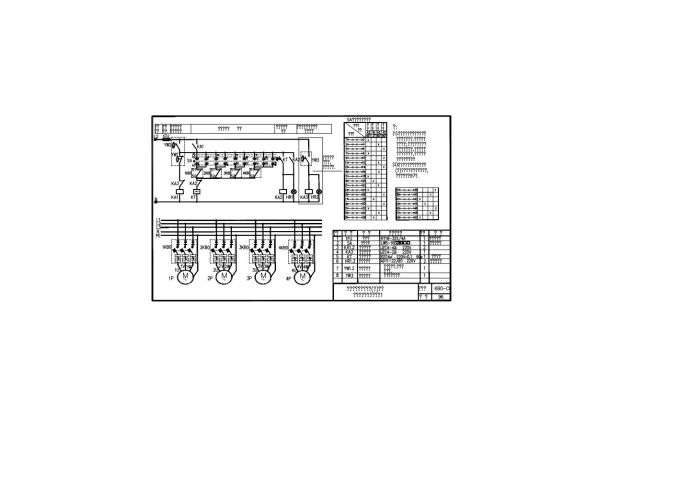 四台三用一备自投供(补)水泵系统及信号控制电路图_图1