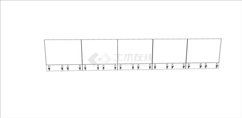 现代透明式玻璃栏杆 su模型-图二